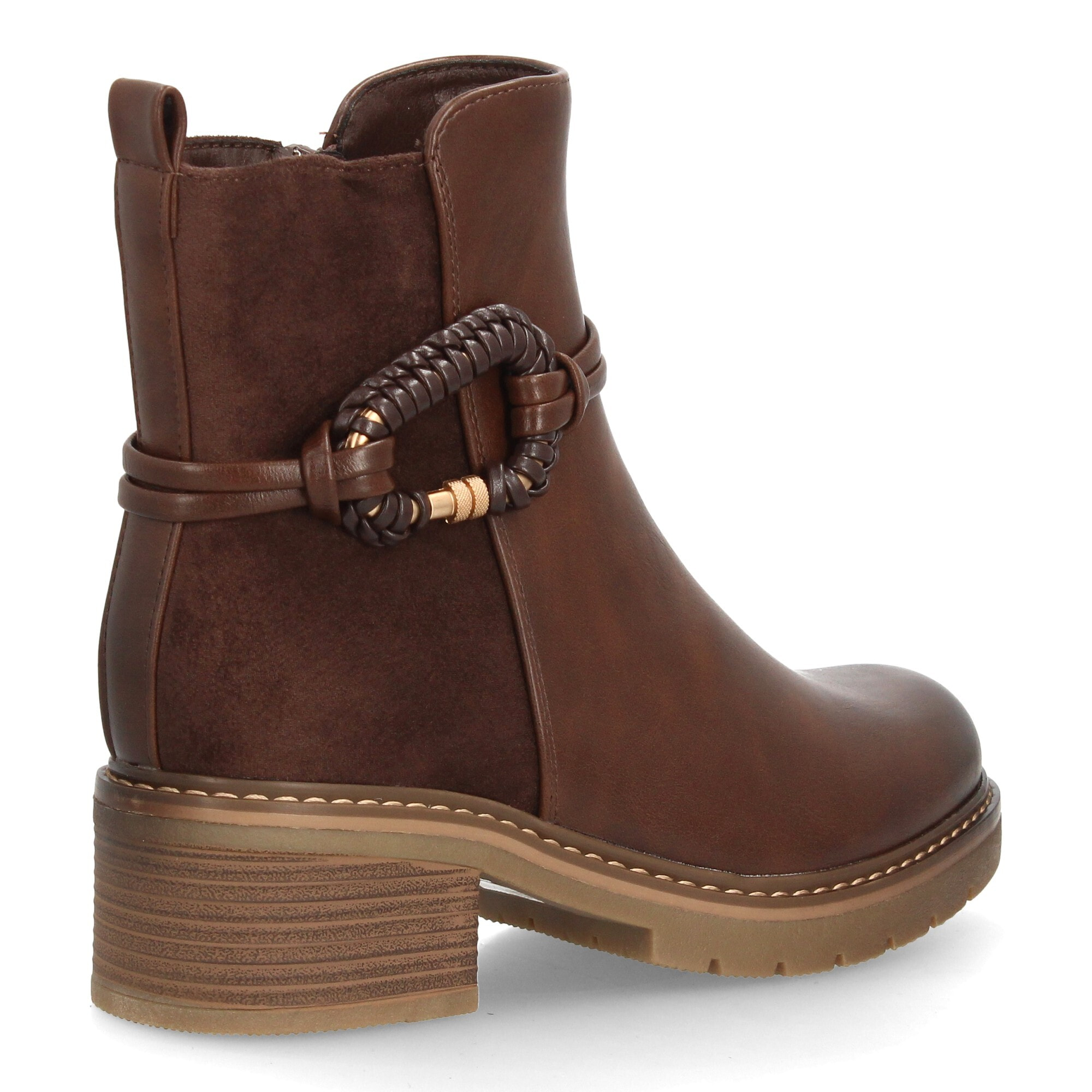 Botines casual para mujer con mosquetón trenzado