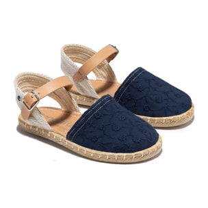 Conguitos - Sandali estivi in juta con zeppa per ragazza comodi