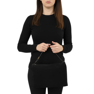 Borsa a spalla da donna Made in Italy - Modello Cielia Pro - Pelle scamosciata - 35.0 x 23.0 x 14.0 cm