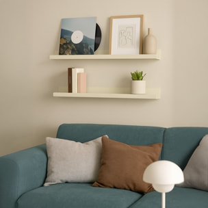 Mensola da muro in metallo 70x13x12cm avorio - Pop