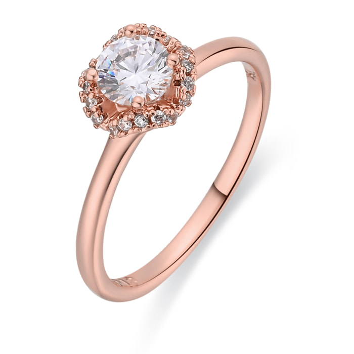 Anillo Torjar acabado oro rosa 18k