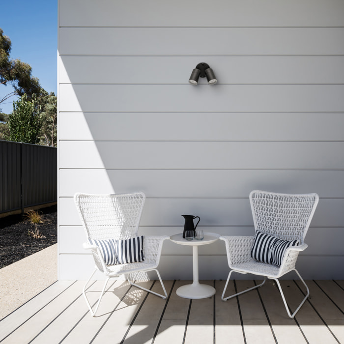 Forlight Pixa Double aplique de uso interior doble para bombilla Gu10 en color negro