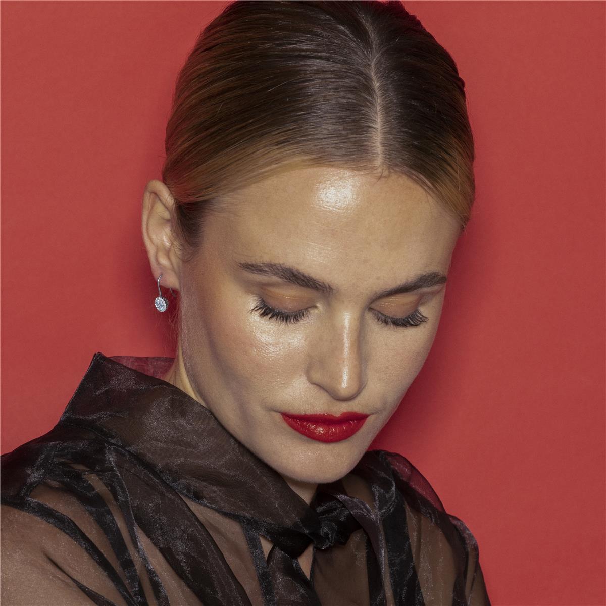 Pendientes con Circonita Brillante acabado plata