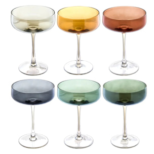 6 coupes de champagne Lucia D10,5xH15cm