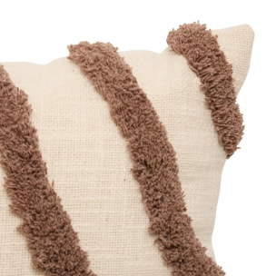 Coussin Hawki carré 40x40cm marron