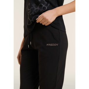 Pantaloni Sportivi con Polsini e Vita in Costina