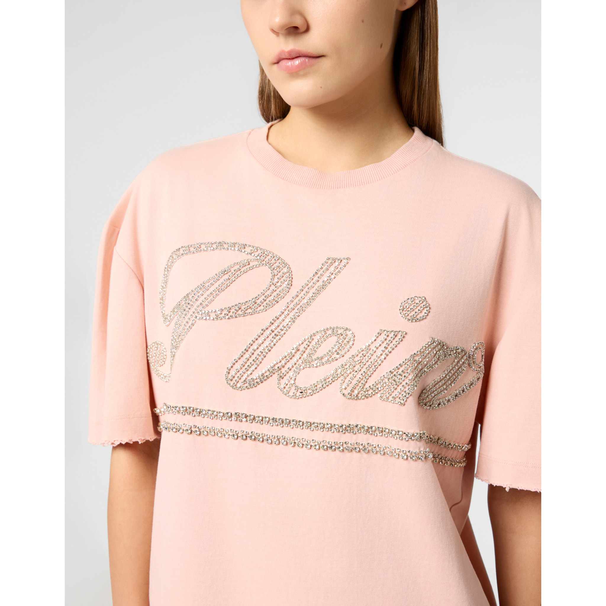 PHILIPP PLEIN Man Fit T-Shirt Strass Signature