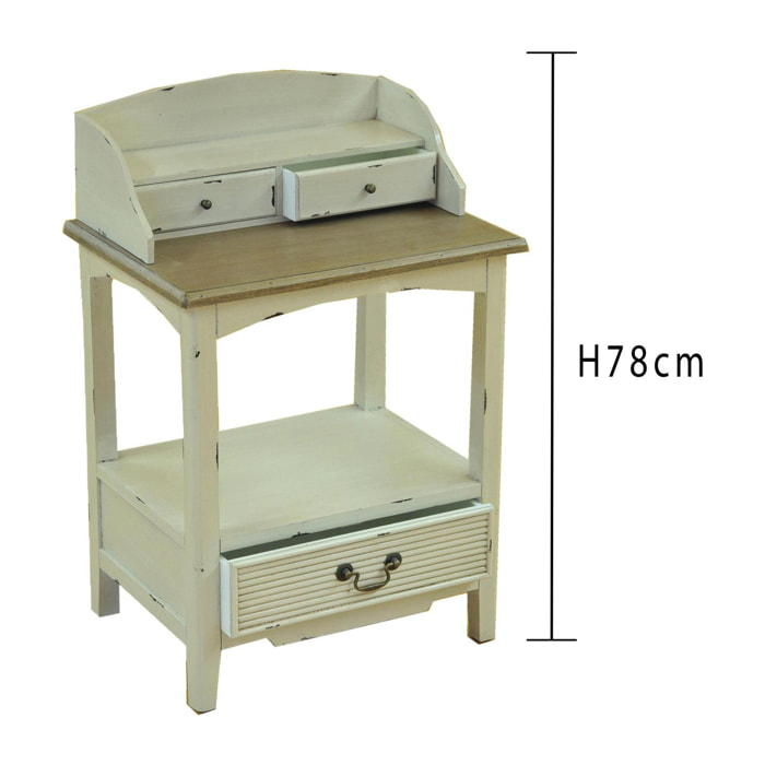 Comodino Con Cassetti. Altezza 78 Cm - Pezzi 1 - 52,5X78X38cm - Colore: Grigio - Bianchi Dino - Mobili, Tavoli, Scaffali Etc