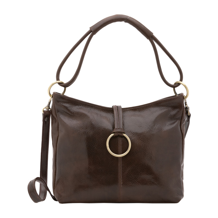 Borsa a spalla  da donna In Vera pelle Made in Italy 29x32x11 cm