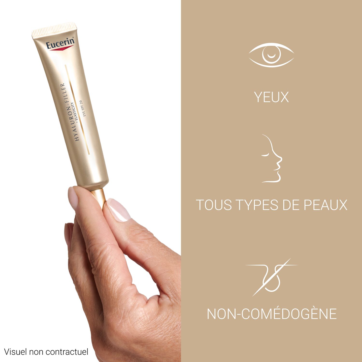 Hyaluron-Filler + Elasticity SPF20 - Soin Anti-Age Contour des Yeux 15 ml