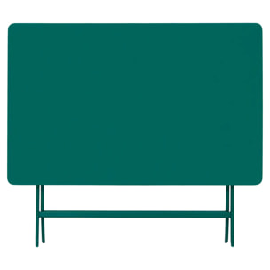 Table de jardin 4 places Greensboro pliables 110x70cm vert opale