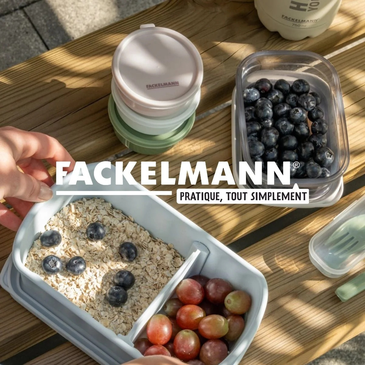 Set de 3 boîtes rondes à sauce ou épices Fackelmann Storage