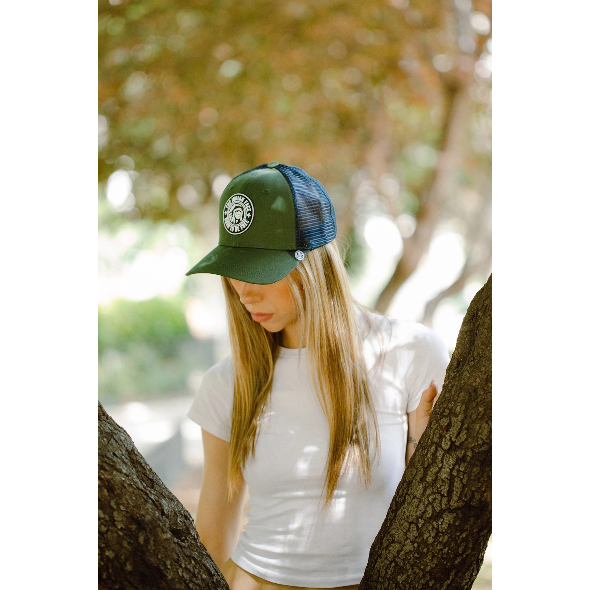 Gorra Trucker Born to Be Free Verde The Indian Face para hombre y mujer
