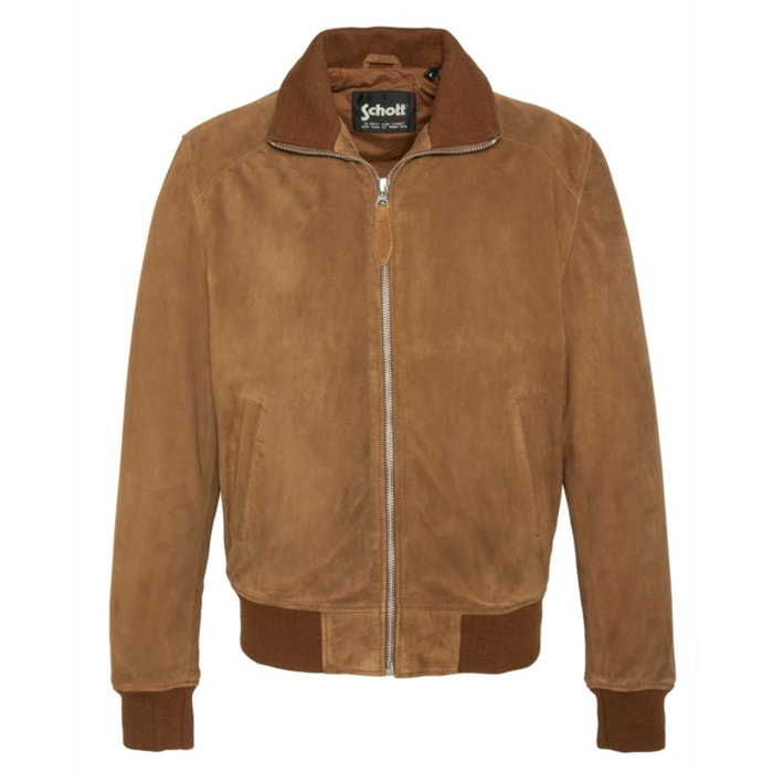 LCFRESNOSCLASSIC SUEDE JACKET WITH RIB COLLARSchott NYC P/ERUST