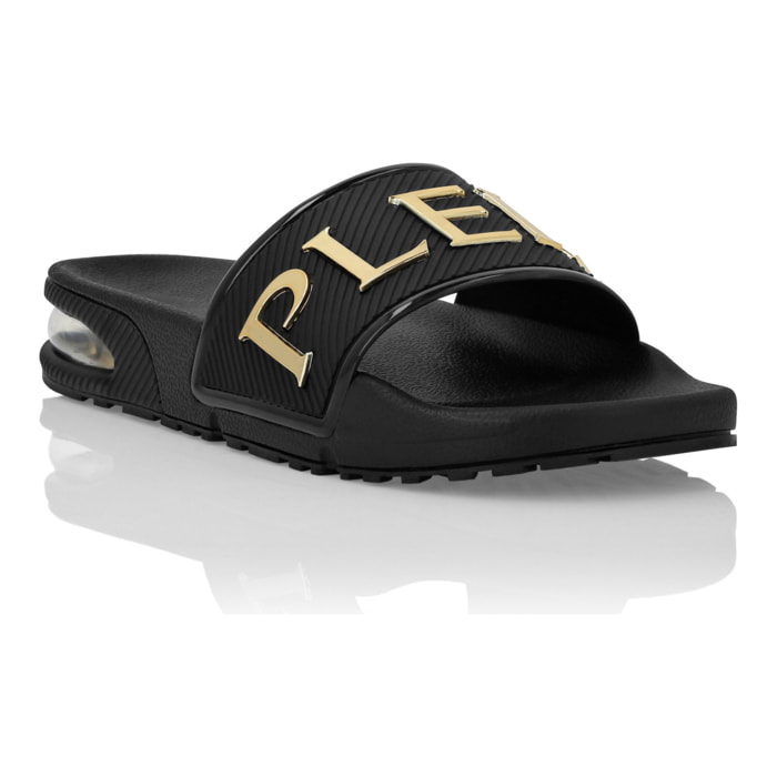 PLEIN SPORT Sandalias planas de goma