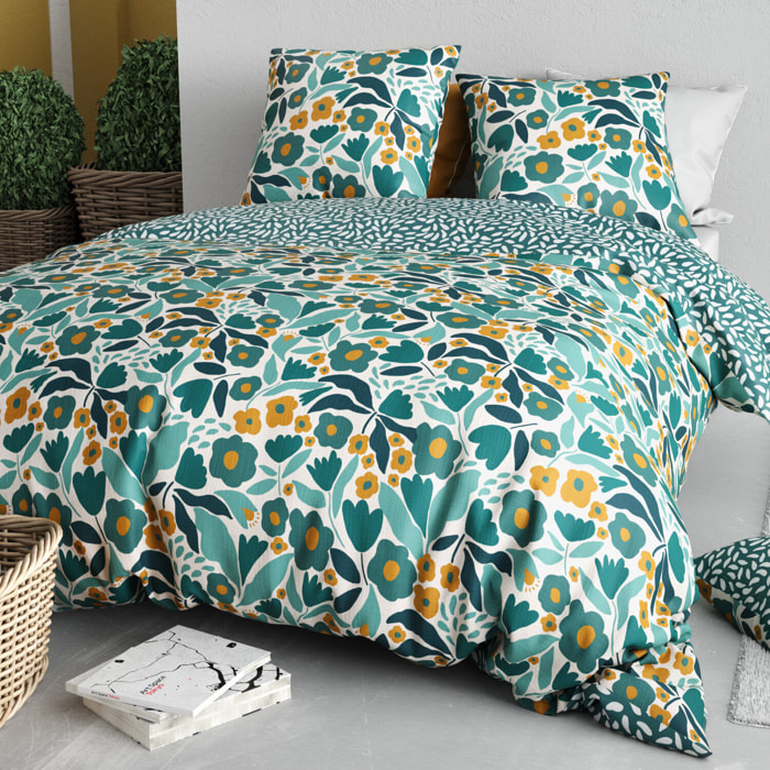 Parure housse de couette 3pcs 100% coton 57 fils mia
