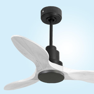 Ventilateur de plafond Réversible  Thermostat Wifi Moteur à courant continu Toits en pente Télécommande Hypersilence Mémoire Shopify Vendible (AUTOMATIQUE)