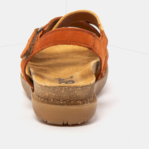 Sandalias 1714 MULTI DARK ORANGE-HONEY /RHODES color Dark orange-honey