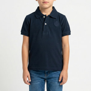 Polo basic con logo ricamato