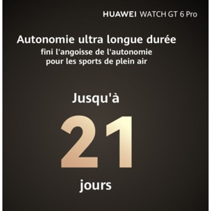 Montre connectée HUAWEI Pack Watch GT6 Pro 46mm Noir+FreeBuds6I Blanc