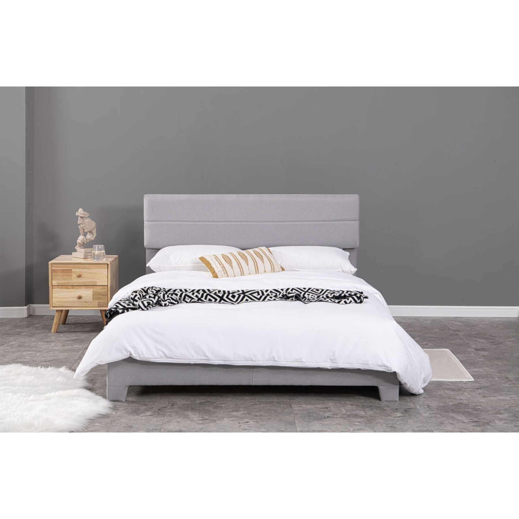 MATHEW Lit design 160x200 gris