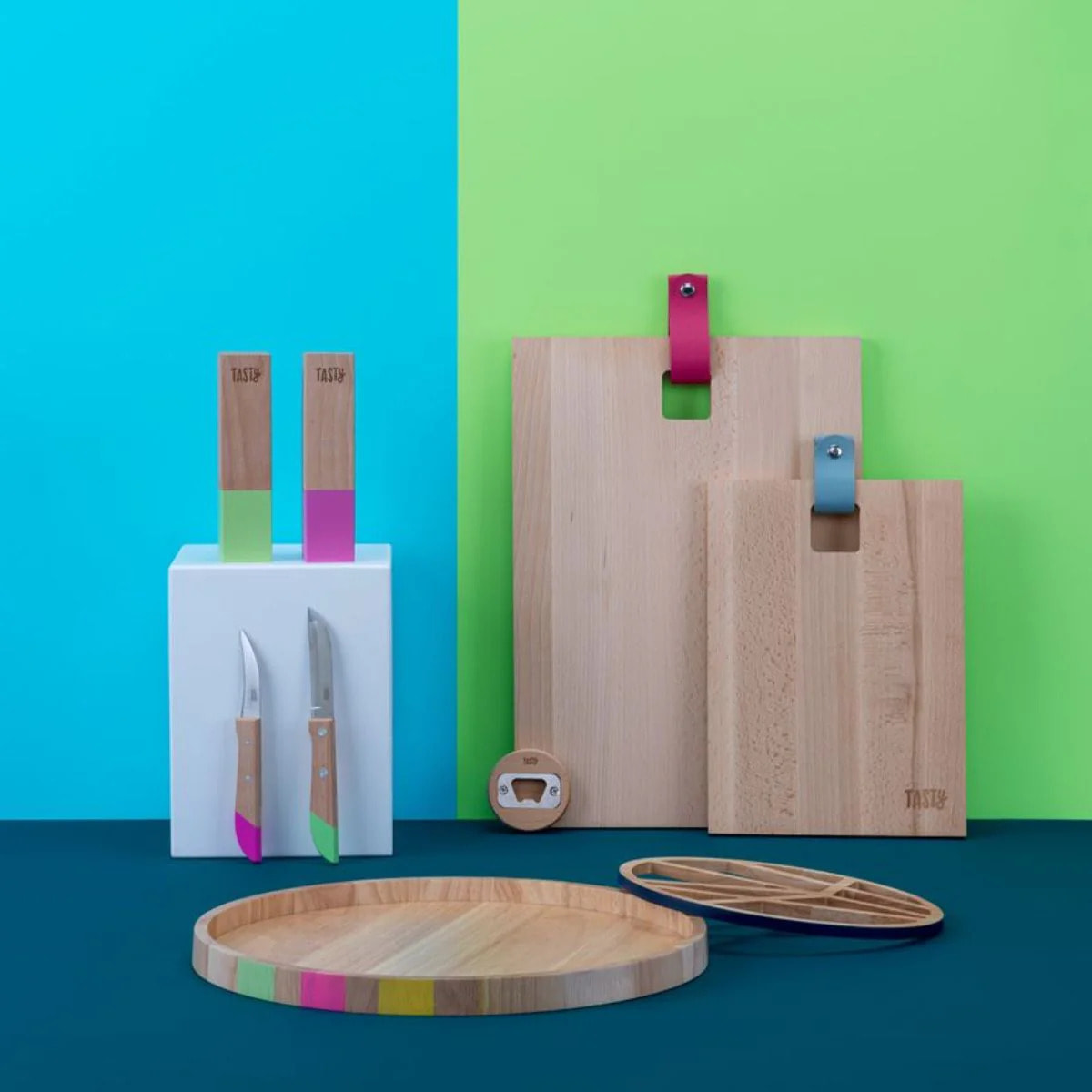 Décapsuleur rond en bois 6 cm Tasty Green