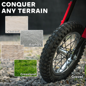 Moto Eléctrica para Niños 24V, Moto Eléctrica Infantil con Motor 250W, Velocidad de 6-16km/h, Ruedas de 12'' y Suspensión Trasera, para Niños de 8-12 Años, Rojo