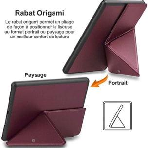 Etui IBROZ Origami Kindle Paperwhite 2021 Merlot
