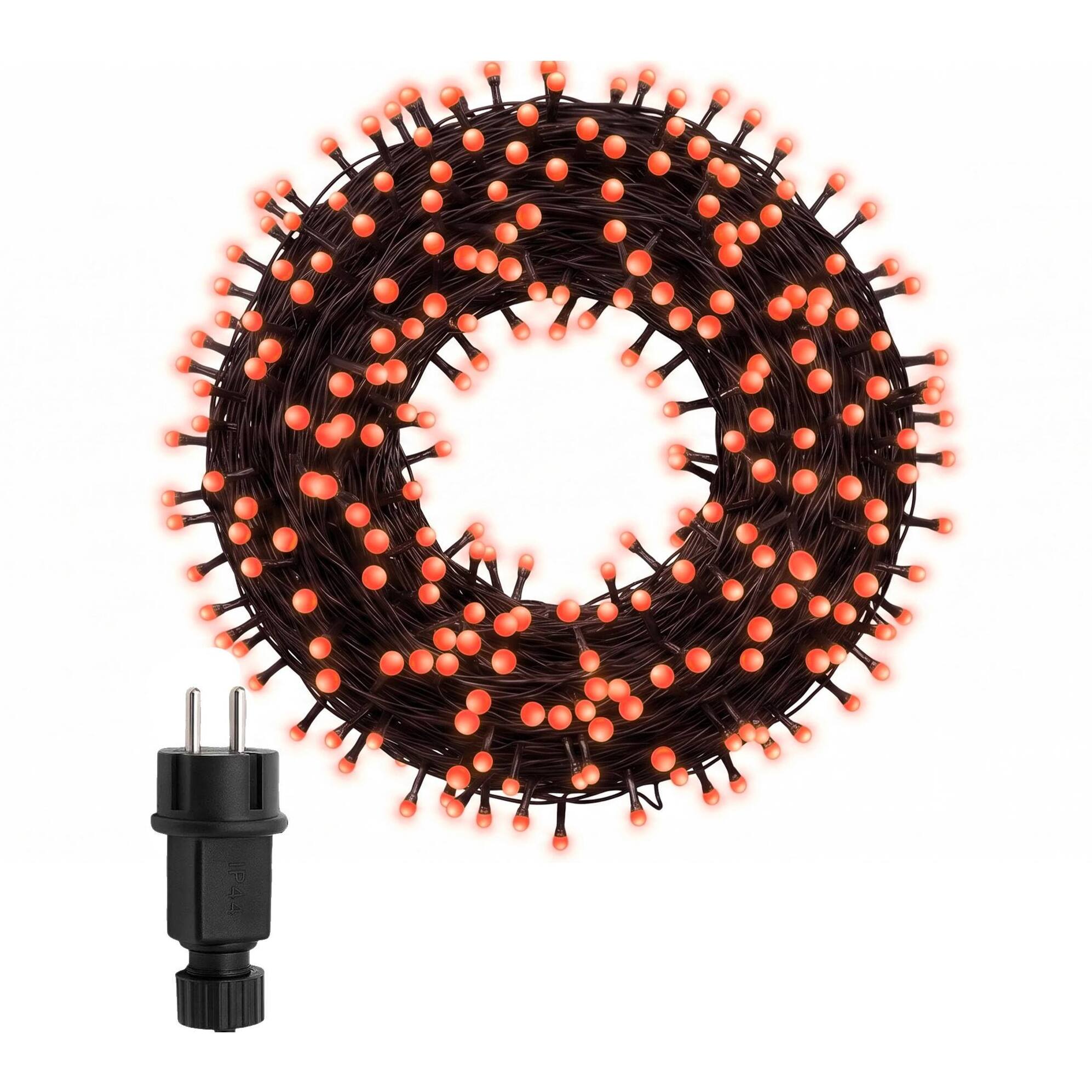 Guirnalda berry snake de luces led rojas con 8 funciones y temporizador