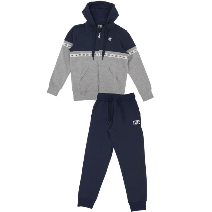 Chándal infantil con capucha y banda horizontal New Tape