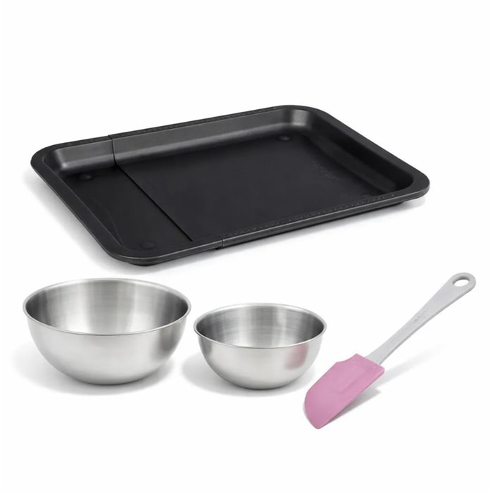 Set de 4 ustensiles de pâtisserie moule à gâteaux 2 bols et spatule pâtisserie Black mettallic Black mettallic Zenker  Black mettallic