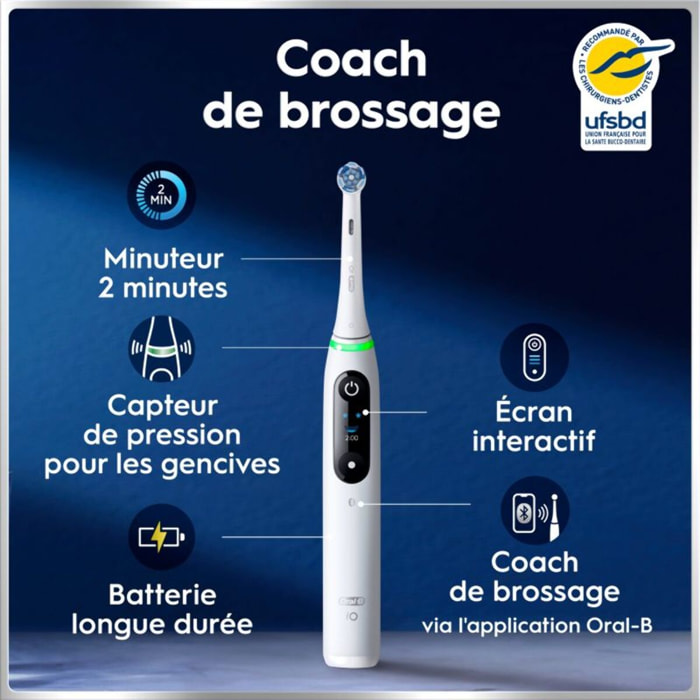 Brosse à dents électrique ORAL-B iO6 Series White Luxe Edition