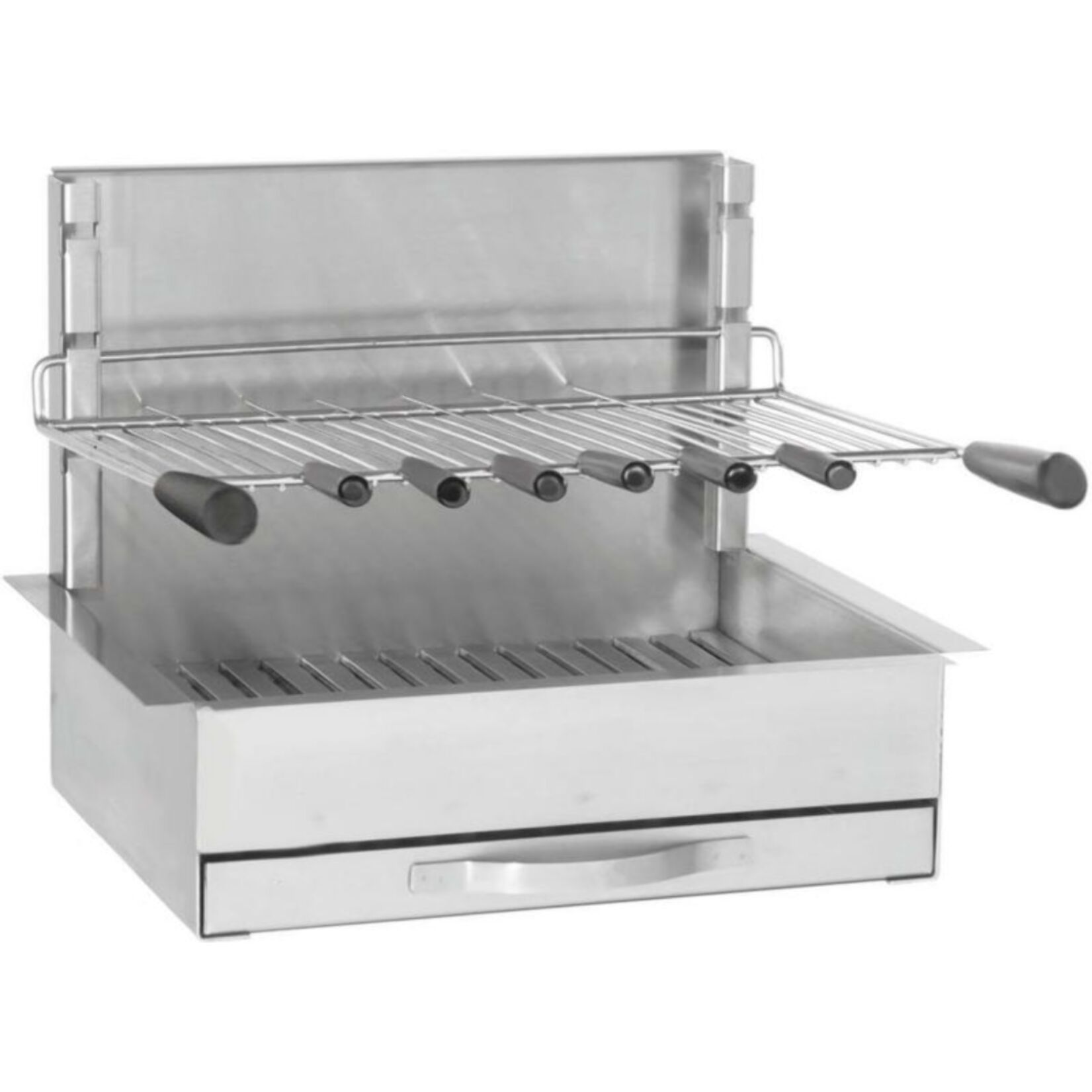 Barbecue charbon FORGE ADOUR 961.56 inox encastrable 56 cm