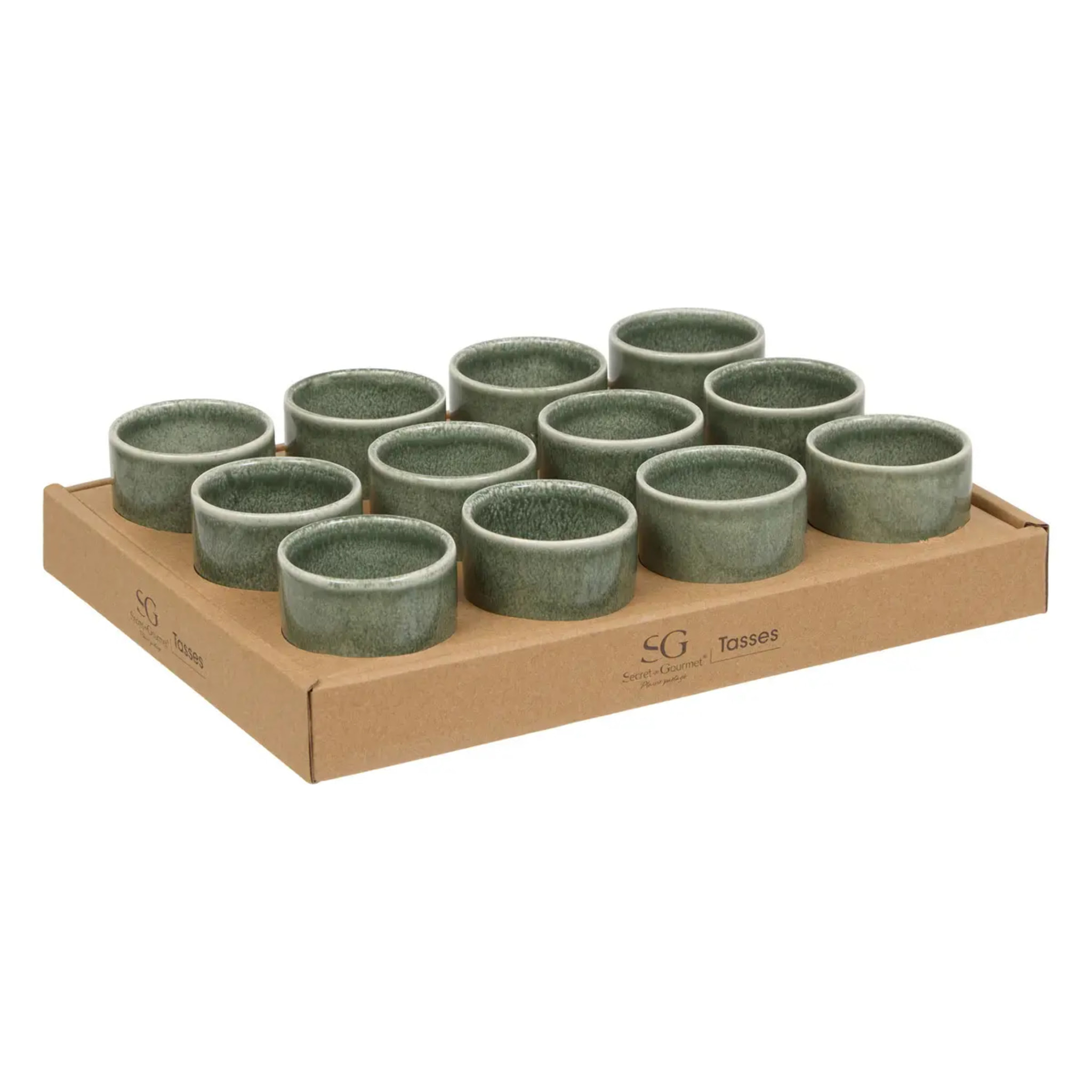 Tasse Terre inconnue vert kaki D6,7xp5,5cm