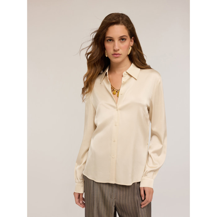 Motivi - Camisa de satén - Beige