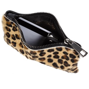 Leonilda Portafoglio Donna Donna Vera Pelle Sauvage Cavallino Leopardo pq