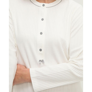 Camisón mujer lencero puntilla de manga larga