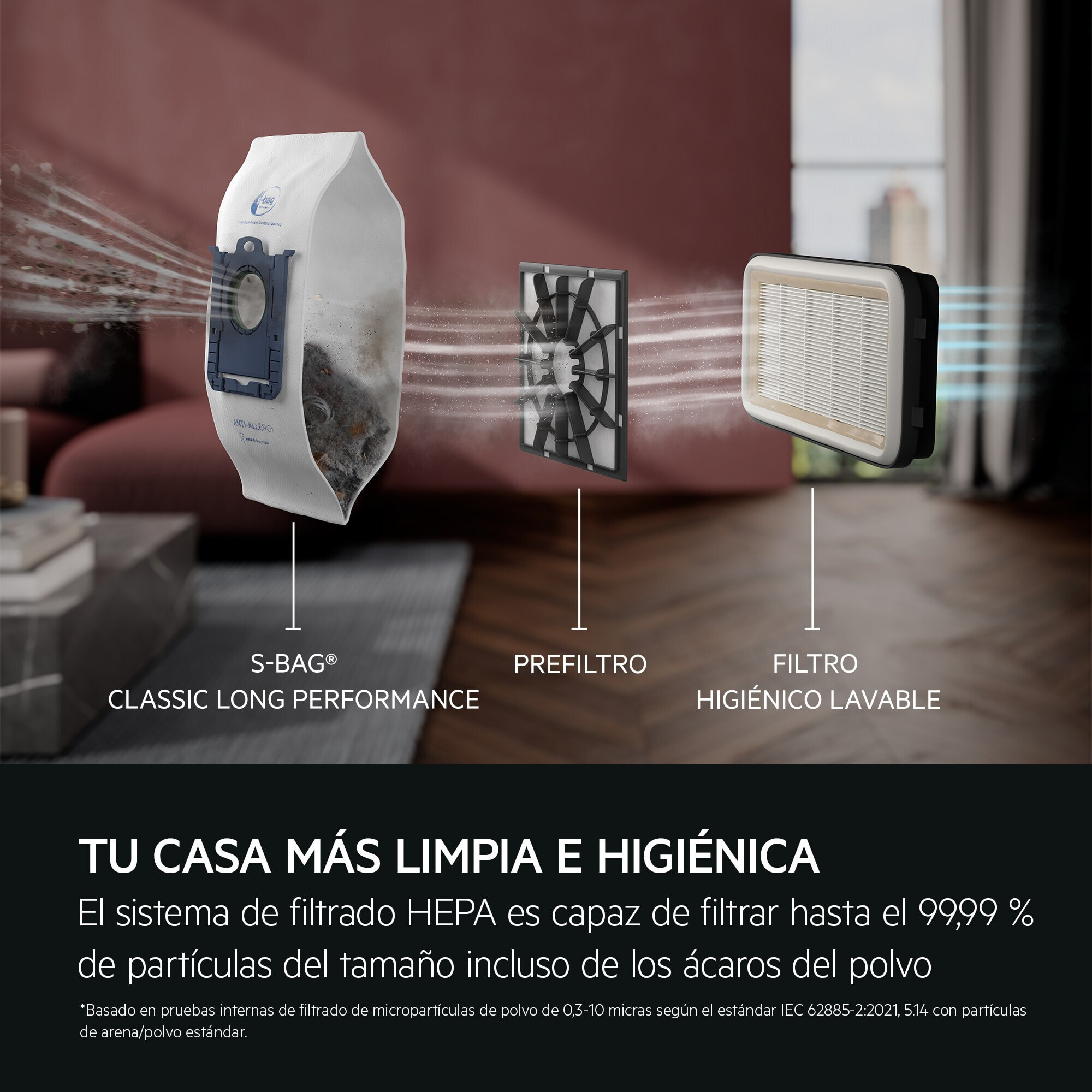 AEG Aspiradora con bolsa 3000 de 650 W y 78 dB(A) AB31C1GG | Reacondicionado
