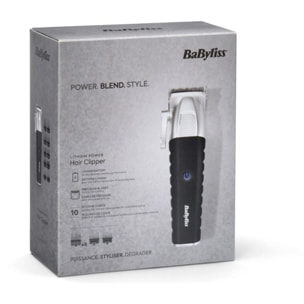 Tondeuse cheveux BABYLISS E812E Lithium Power, précision 0,8 mm, autonomie 180 mn