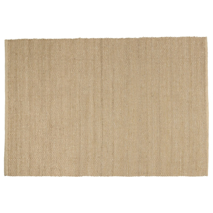 QUENTIN - Tapis rectangulaire 160x230cm en jute et coton beige