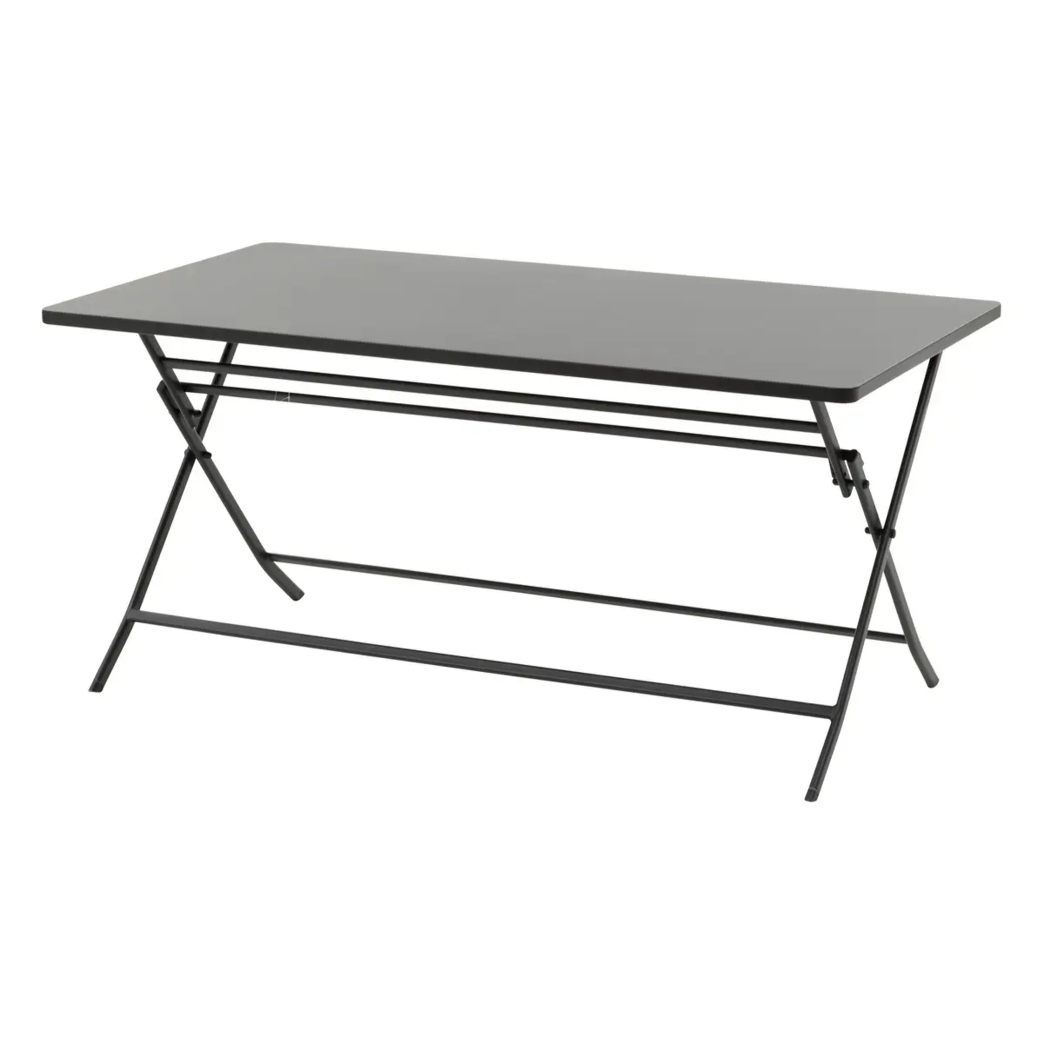 Table de jardin pliante rectangulaire "Greensboro" graphite 6 places en acier