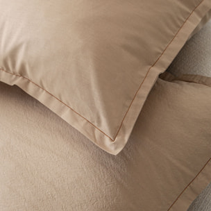 Taie d'oreiller unie coton, Made in France, TOUT DOUX , Sable