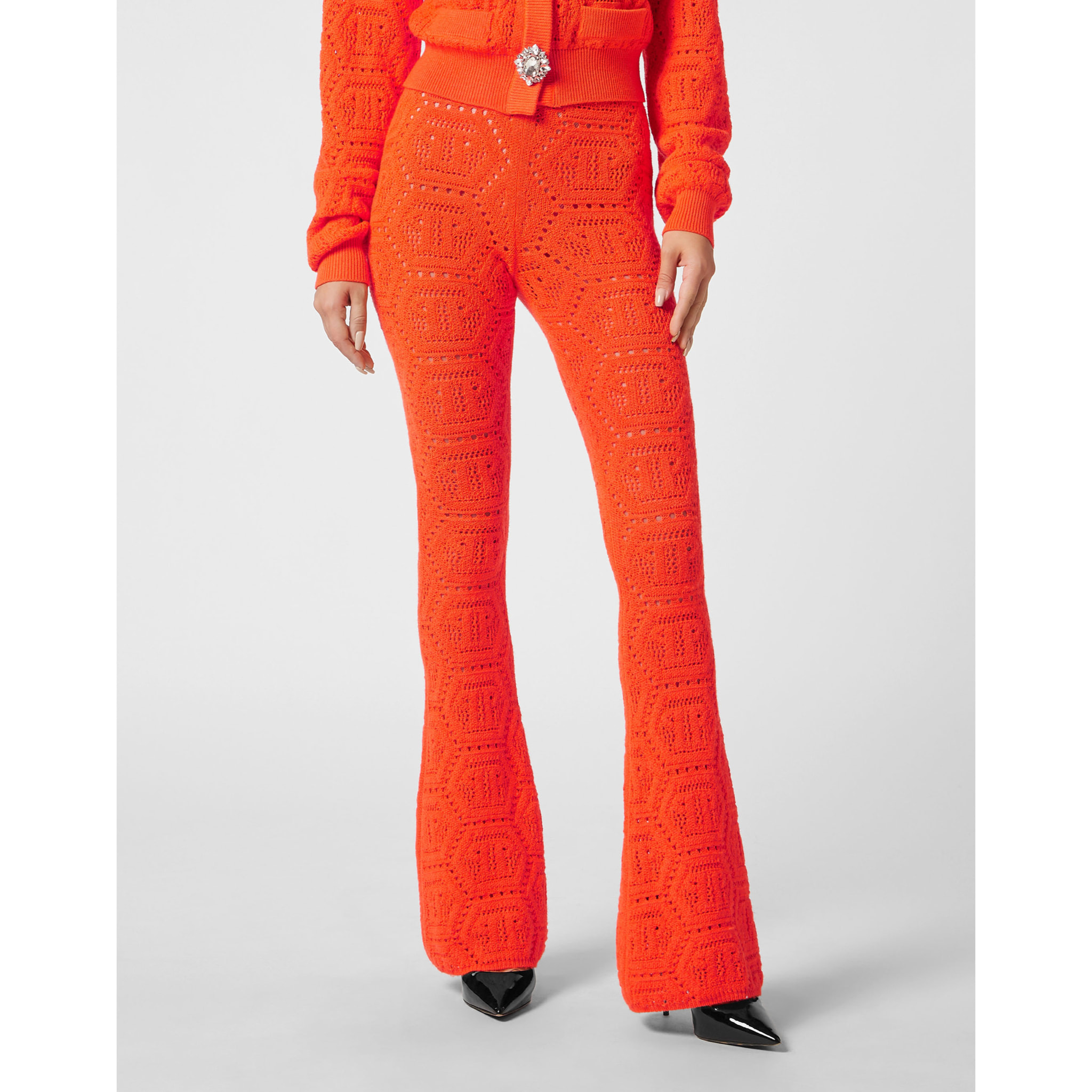 PHILIPP PLEIN Pantalones acampanados MONOGRAM