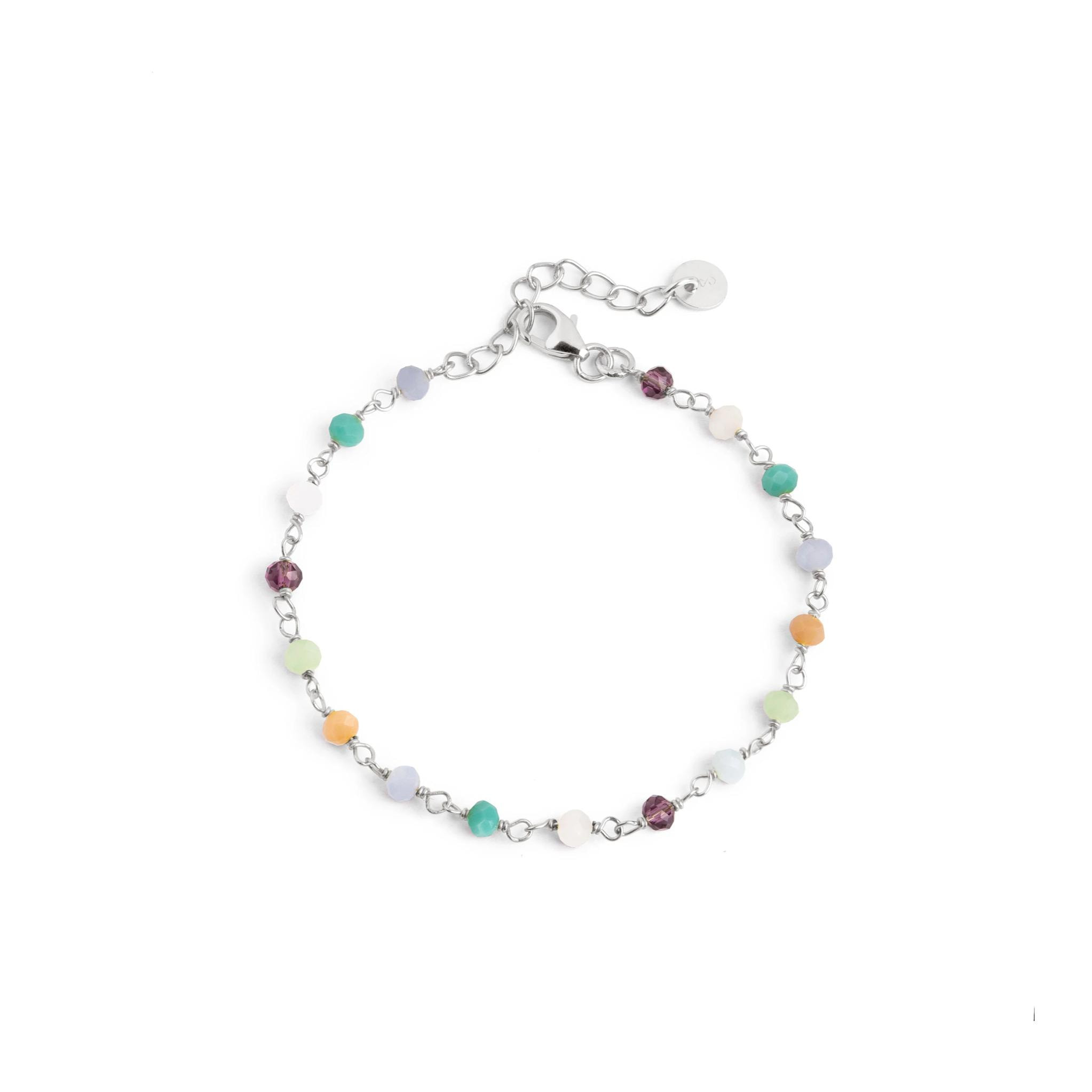 Pulsera Crystals Colors Plata