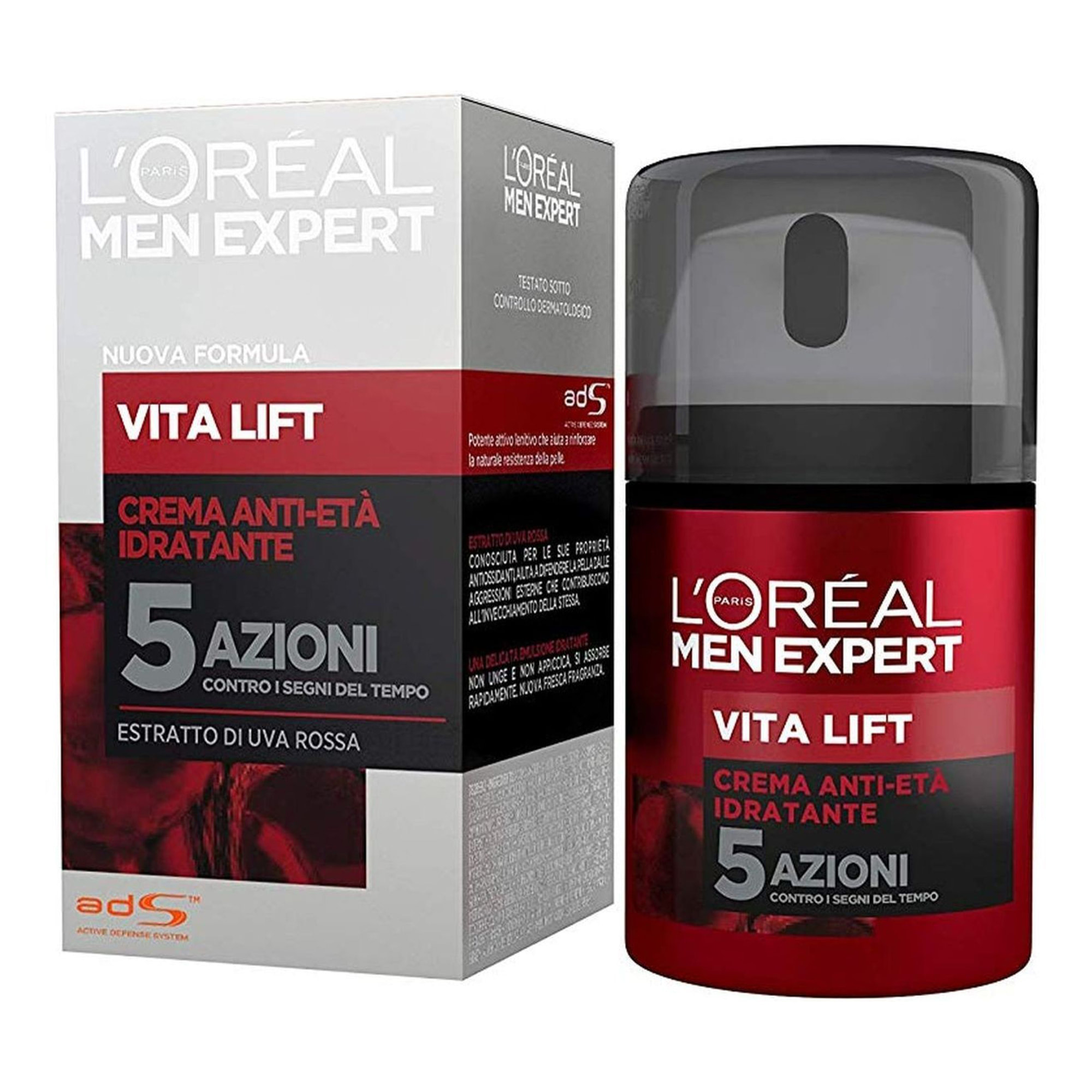 Crema Viso Anti Età Men Expert Power Age per Tutti i Tipi di Pelle