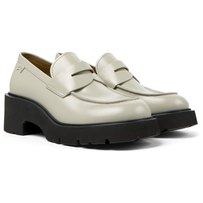 Mules - CAMPER Milah - Grigio - Pelle liscia