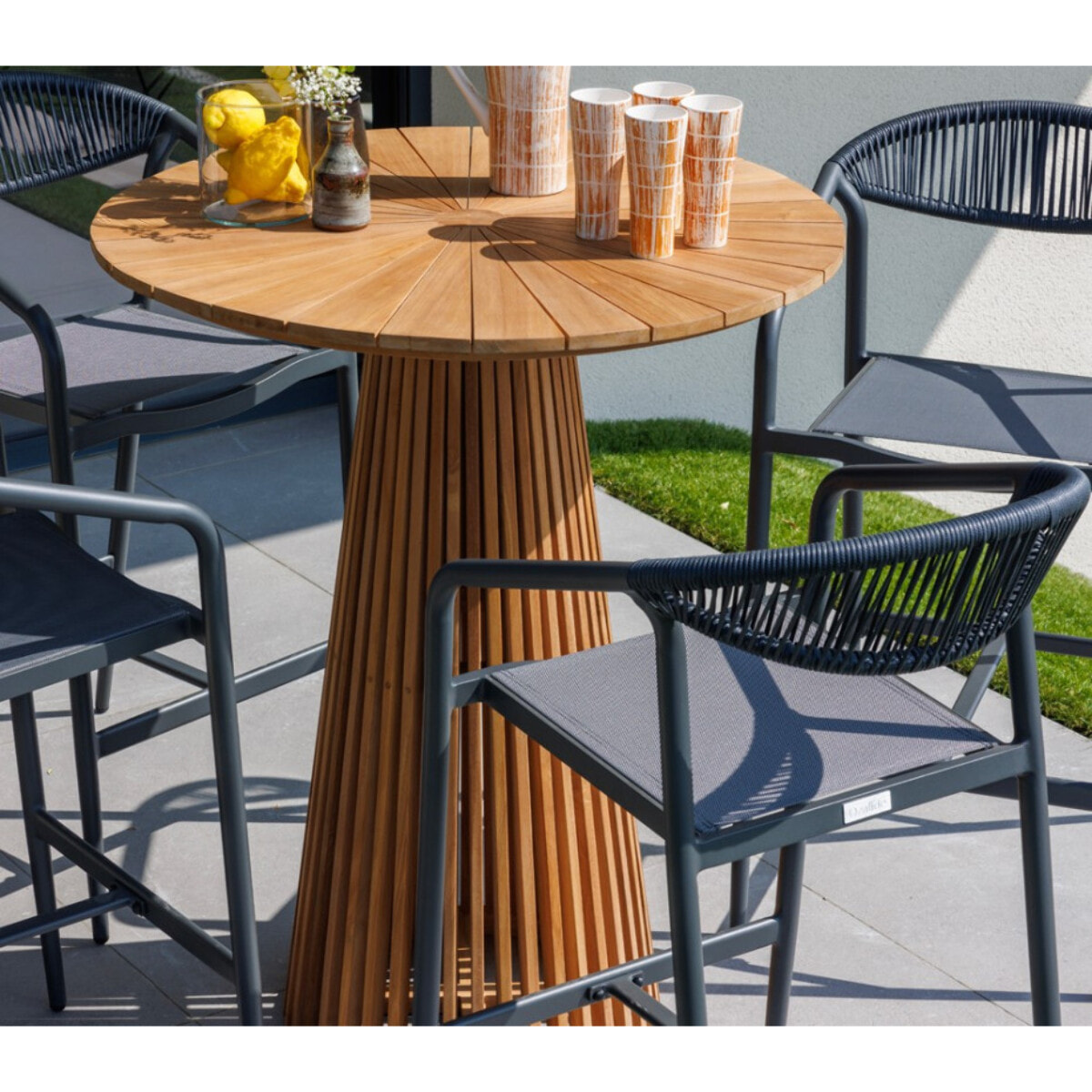 Ensemble de bar  - Bois et gris - BALI BAR