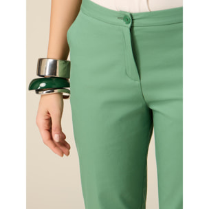 Oltre - Pantalones chinos de algodón - Verde
