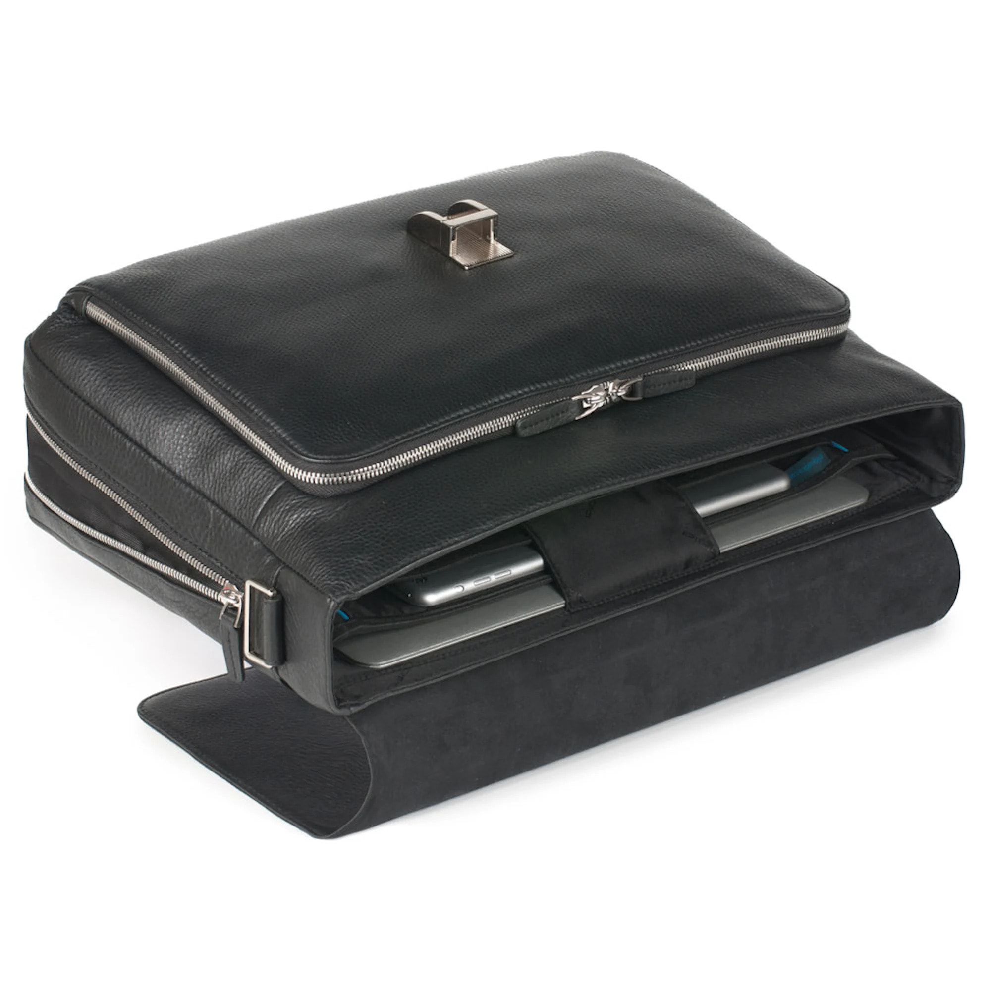 Piquadro Cartella porta computer espandibile con patta e scomparto porta iPad®Air/Air2