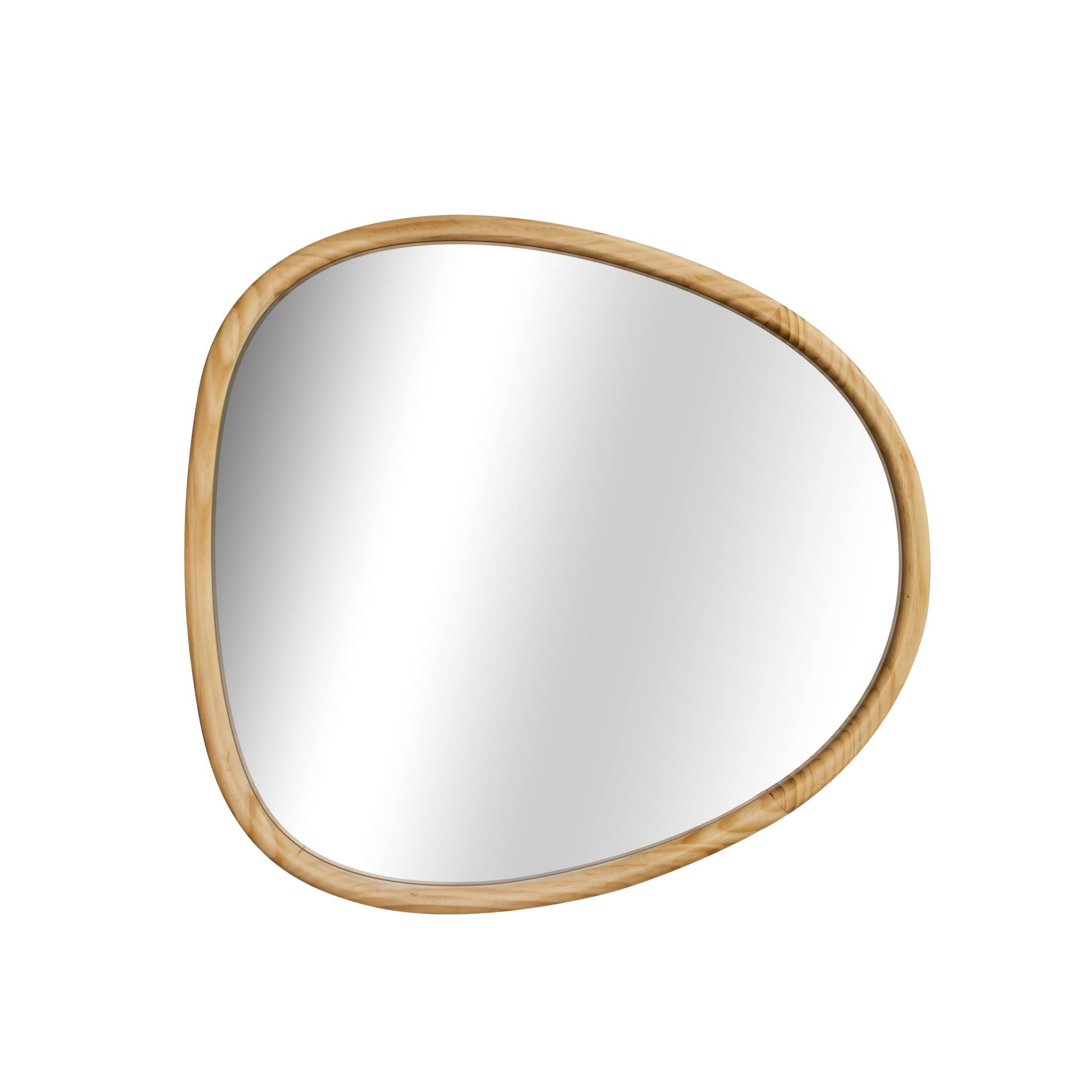 Miroir organique en bois de sapin 75cm couleur naturelle CHARLIE  L 75 x l 70 x E 3cm